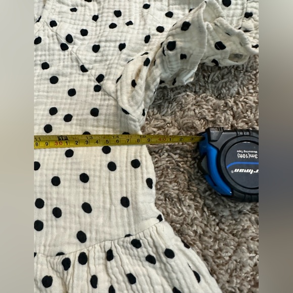 A382 Madewell Lightspun Ruffle-Sleeve Babydoll Dress in Dot Toss Size XS - Picture 6 of 8